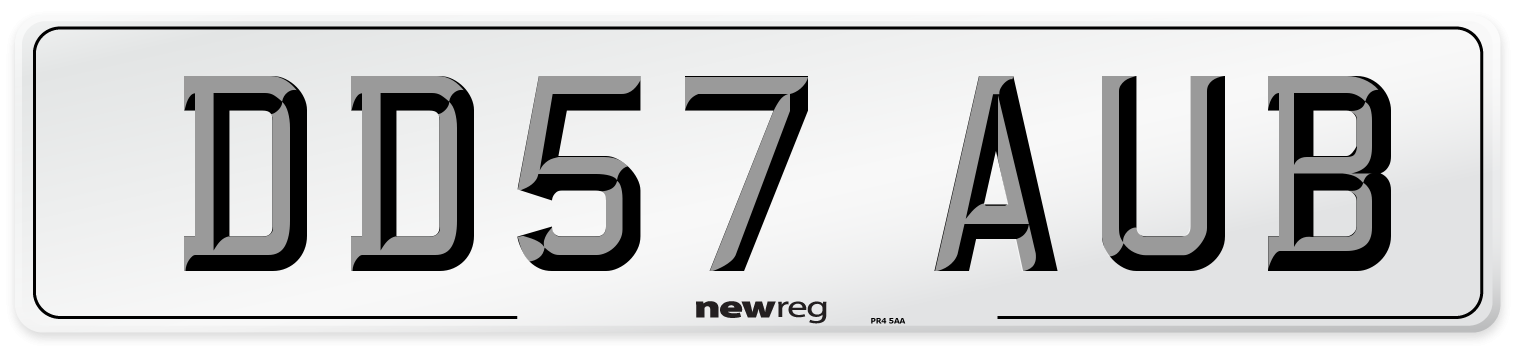 DD57 AUB Number Plate from New Reg